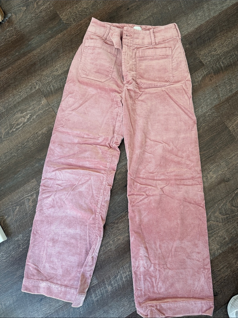 Anthropologie COLETTE CORDUROY FULL-LENGTH WIDE-LEG PANTS BY MAEVE in Light Pink